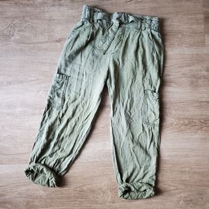 Free People cargo pants olive green boho hippie